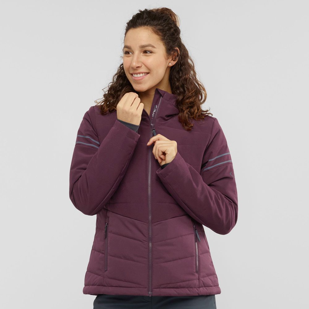 Chaqueta Esqui Salomon Mujer Burdeos - Salomon Argentina EDGE,950846-QIH